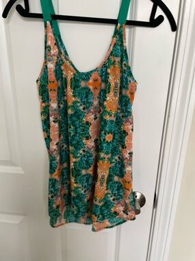 Collective Concepts Teal, Green and Orange Floral top, perfect condition